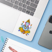 Lord Ganesha Sticker (Laptop met iPhone)
