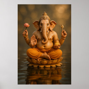 Lord Ganesha   Verwijderen van obstakels en geven Poster