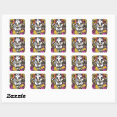 Lord Ganesha Vierkante Sticker (Vel)