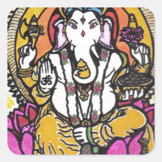 Lord Ganesha Vierkante Sticker