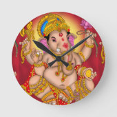 Lord Ganesha Wall Clock Ronde Klok (Voorkant)