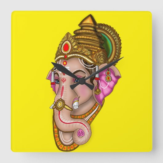 Lord Ganesha wandklok (Voorkant)