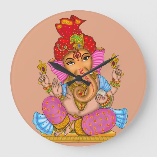 Lord Ganesha wandklok (Voorkant)