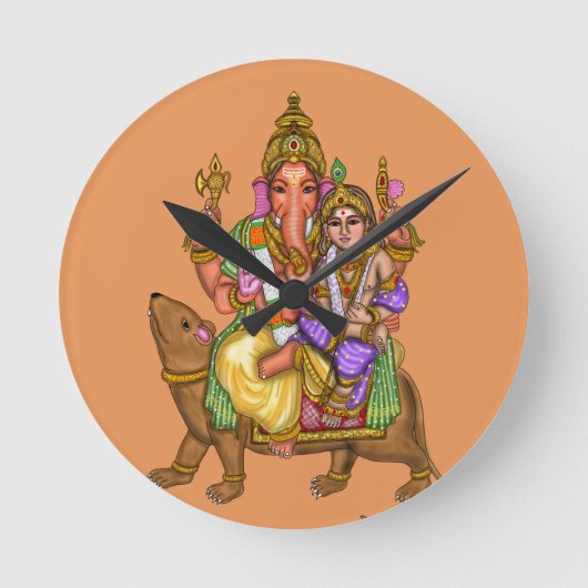 Lord Ganesha wandklok (Voorkant)