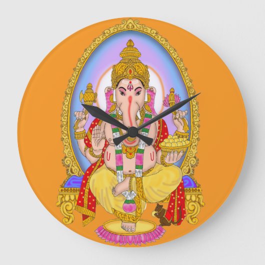 Lord Ganesha wandklok (Voorkant)