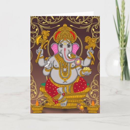 Lord Ganesha Wenskaart Kaart (Voorkant)