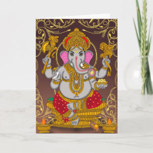 Lord Ganesha Wenskaart Kaart