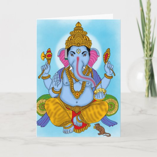 Lord Ganesha wenskaart Kaart (Voorkant)