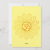 Lord Ganpati Happy Diwali Geel Feestdagenkaart (Achterkant)