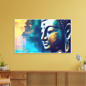 Lord Gautam Buddha Wall Art schilderij Canvas Afdruk (Insitu (Woonkamer))