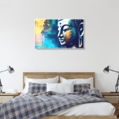 Lord Gautam Buddha Wall Art schilderij Canvas Afdruk (Insitu (Slaapkamer))