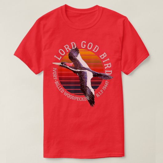 Lord God Bird Ivory-Bled Woodpecker Cryptid Exti T-shirt (Design voorkant)