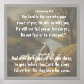 Lord Good Shephere Go Before You Bible Scripture Poster (Voorkant)