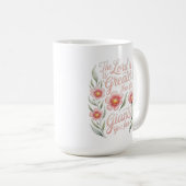 Lord Groter dan Giants, je staat Christelijk bloem Koffiemok (Voorkant rechts)