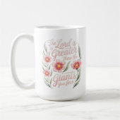 Lord Groter dan Giants, je staat Christelijk bloem Koffiemok (Links)