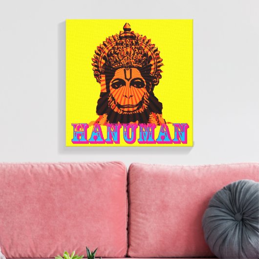 Lord Hanuman Canvas Afdruk (Insitu (Woonkamer))