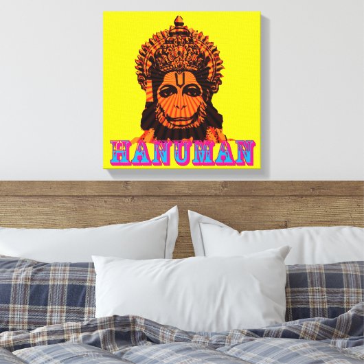 Lord Hanuman Canvas Afdruk (Insitu (Slaapkamer))
