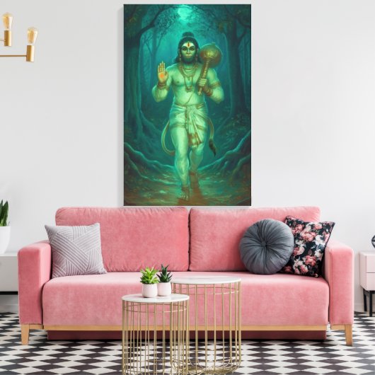 Lord Hanuman Canvas Muurkunst (Insitu (Woonkamer))