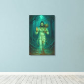 Lord Hanuman Canvas Muurkunst Afdruk (Insitu (Houten vloer))