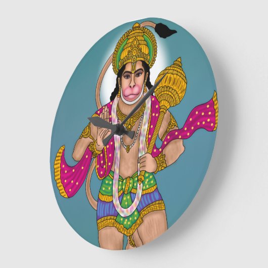 Lord Hanuman Clock Grote Klok (Hoek)