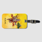 Lord Hanuman Flying Lifting Mountain Bagagelabel (Voorkant (horizontaal))