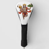 Lord Hanuman Flying Lifting Mountain Golfheadcover (Voorkant)