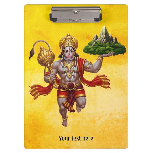 Lord Hanuman Flying Lifting Mountain Klembord (Voorkant)