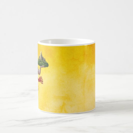 Lord Hanuman Flying Lifting Mountain Koffiemok (Center)