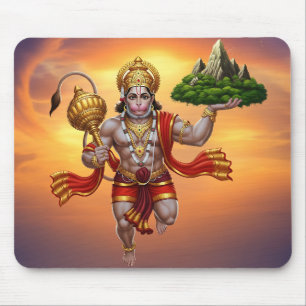 Lord Hanuman Flying Lifting Mountain Muismat