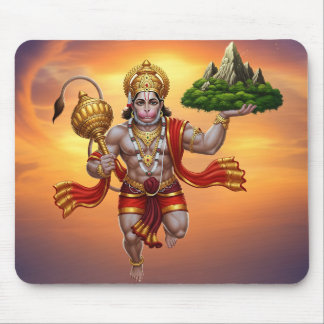 Lord Hanuman Flying Lifting Mountain Muismat