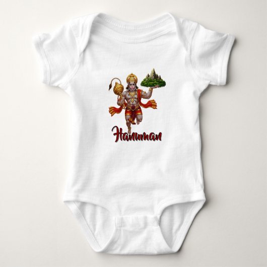 Lord Hanuman Flying Lifting Mountain Romper (Voorkant)