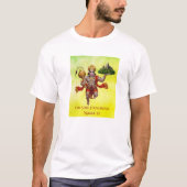 Lord Hanuman Flying Lifting Mountain T-shirt (Voorkant)