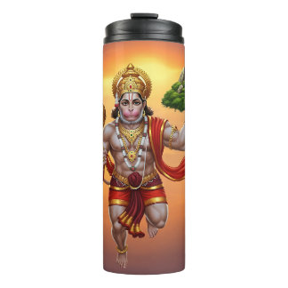 Lord Hanuman Flying Lifting Mountain Thermosbeker