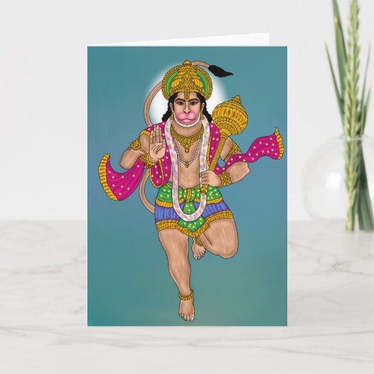 Lord Hanuman Greeting Card Kaart (Voorkant)
