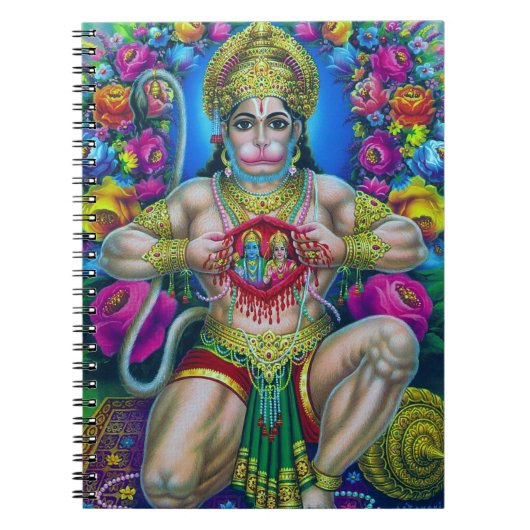 Lord Hanuman, Hindu God Notitieboek (Voorkant)