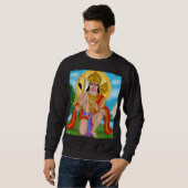 Lord Hanuman Hoodie – Spiritual Clothing & Casual  Trui (Voorkant volledig)