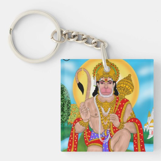 Lord Hanuman Keyring – Spiritual Keychain for Ever (voorkant)