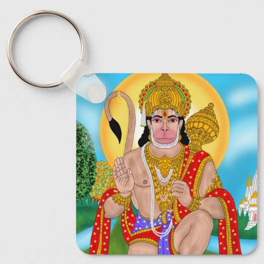 Lord Hanuman Keyring – Spiritual Keychain for Ever (Voorkant)