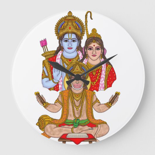Lord Hanuman-klok Grote Klok (Voorkant)