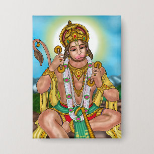 Lord Hanuman-knop Button