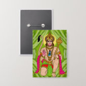 Lord Hanuman-knop Button (Voorkant / Achterkant)