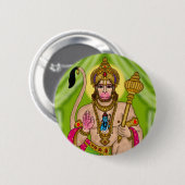 Lord Hanuman-knop Ronde Button 5,7 Cm (Voorkant /achterkant)