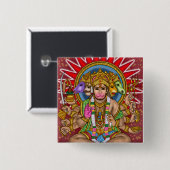 Lord Hanuman-knop Vierkante Button 5,1 Cm (Voorkant /achterkant)