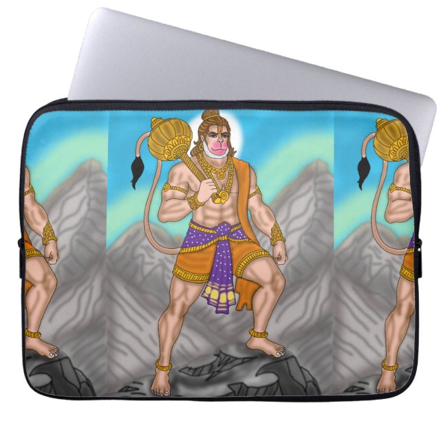 Lord Hanuman Laptop Hoesje Laptop Sleeve (Voorkant)