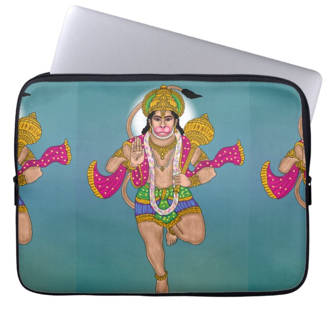 Lord Hanuman laptophoes Laptop Sleeve (Voorkant)