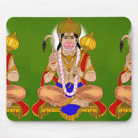 Lord Hanuman Mouse Pad Muismat (Voorkant)