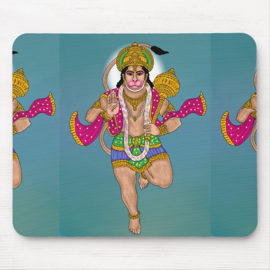 Lord Hanuman Mouse Pad Muismat (Voorkant)