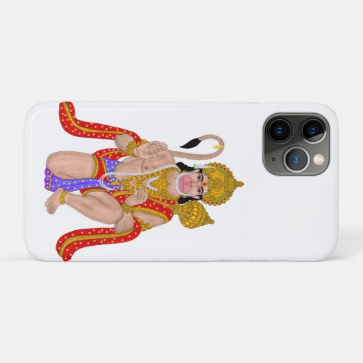 Lord Hanuman Phone Case – Protective & Spiritual D (Achterkant (horizontaal))