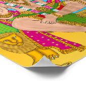 Lord Hanuman-Poster | Krachtige Hindoe Devta Hanum Poster (Hoek)