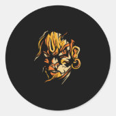 Lord hanuman ronde sticker (Voorkant)